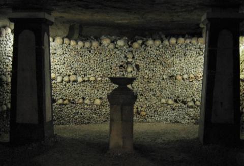 Crypt of the Sepulchral Lamp in the Catacombs of Paris